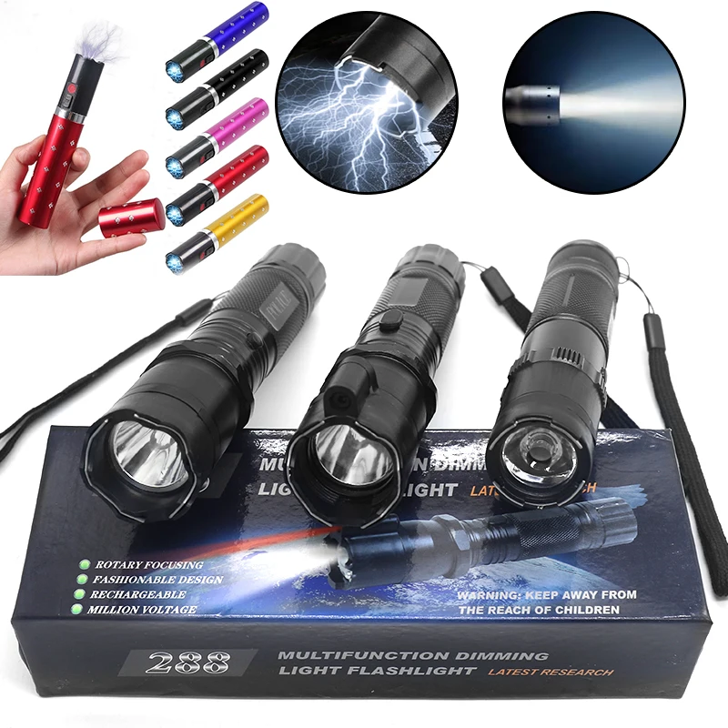 

Multifunctional Tactical Flashlight Self Defense LED Flashlight Outdoor Anti Wolf Tool EDC Self-Defense Products