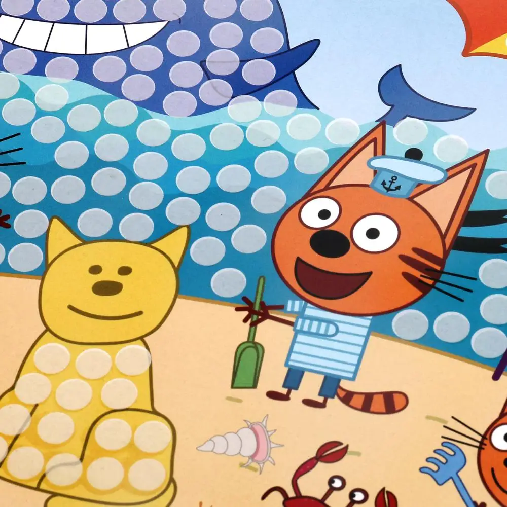 Набор д/детского тв-ва Три Кота аппликация из помпонов 17х23 см Мульти Арт 245-TC |