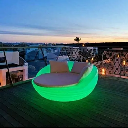 Life In Led Balinese bed with LED light Formentera sofa Color change |