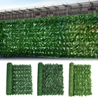 Искусственная зеленая панель листьев из листьев, зеленая настенная ограда, искусственный плющ, листья винограда, уличный декор для сада