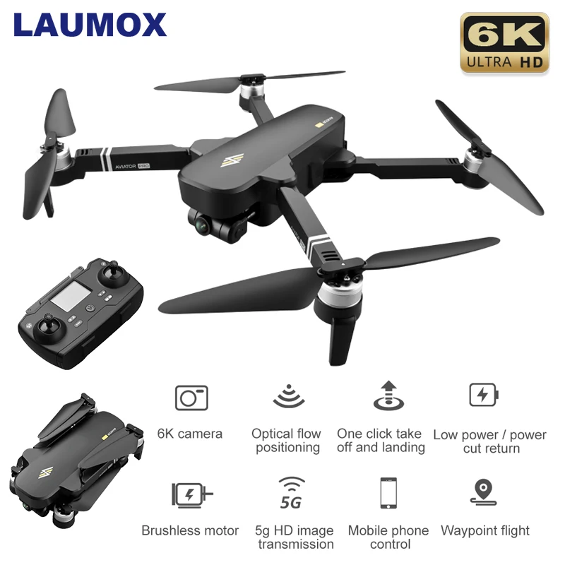 

Дрон LAUMOX 8811 Pro, камера 6K HD на двухосевом подвесе, GPS, 5G, WiFi, поддержка карт памяти TF, максимальное время полёта 28мин, дистанционное управление