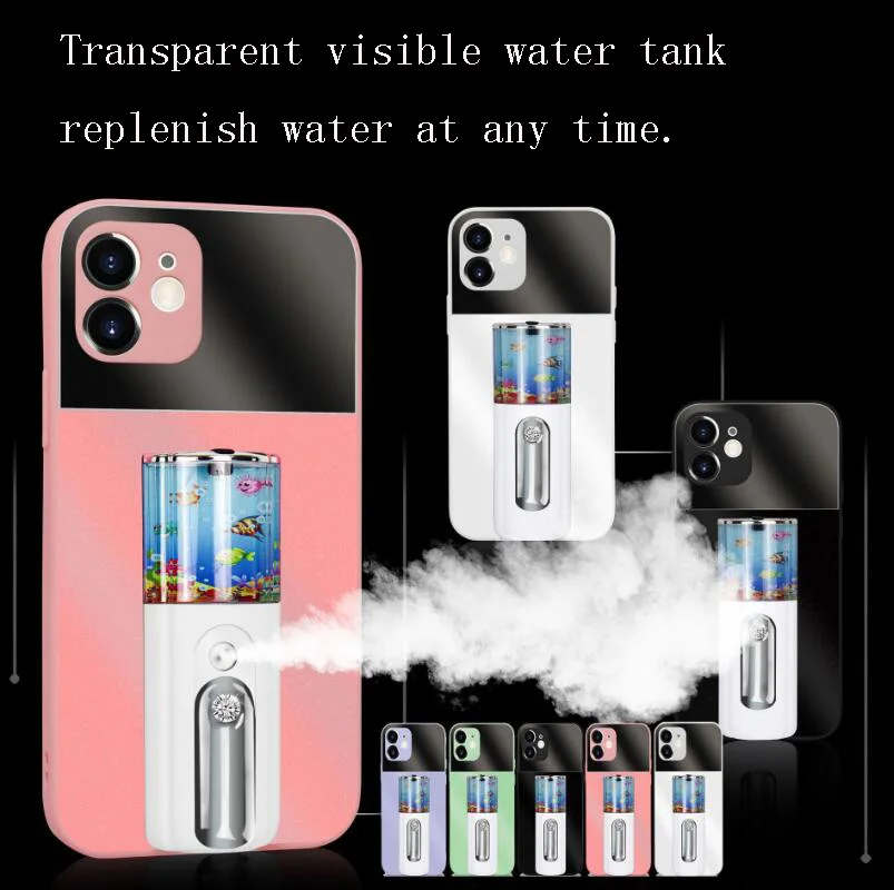summer nano spray humidity phone case for apple iphone11 12 pro max xr xs 7 8 plus huawei portable water replenishing artifact free global shipping