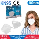10-100 штук FFP2 CE маска FPP2 одобренная KN95 маски KN95 сертифицированная белая маска для рта для мужчин женщин мужчин взрослых FFP2mask