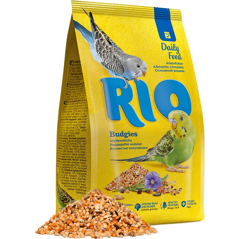 RIO Корм для волнистых попугайчиков Злаковое ассорти 500 г. | Дом и сад