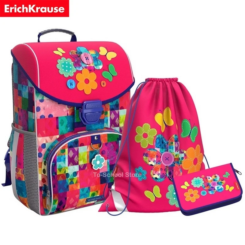Школьный рюкзак ортопедический на спину для девочек и женщин. Рюкзак девочки школьный, портфель для детей до 10 лет. Набор сумок.