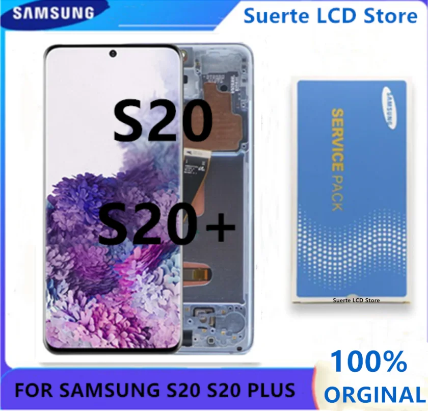 

Для Samsung Galaxy S20 Lcd G980,G980F,G980F/DS с рамкой дисплей сенсорный экран дигитайзер для Samsung s20 plus LCD G985 G985F