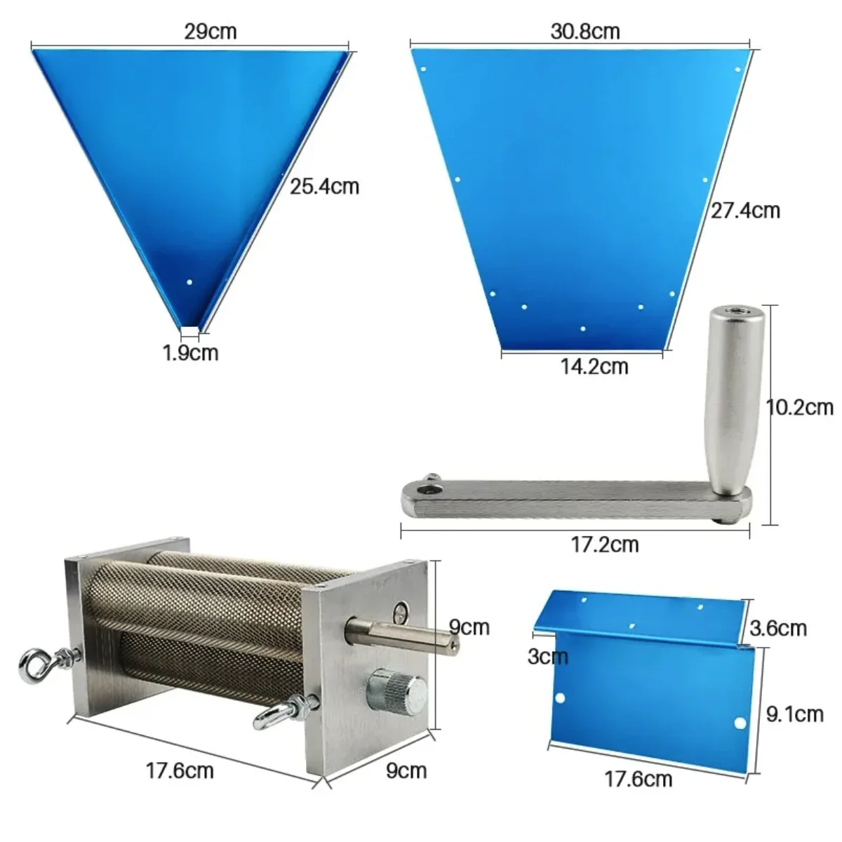 Malt Mill double shaft with Hopper grain crusher Kitchen supplies Mills Tools Gadgets Dining Bar Home Garden | Дом и сад