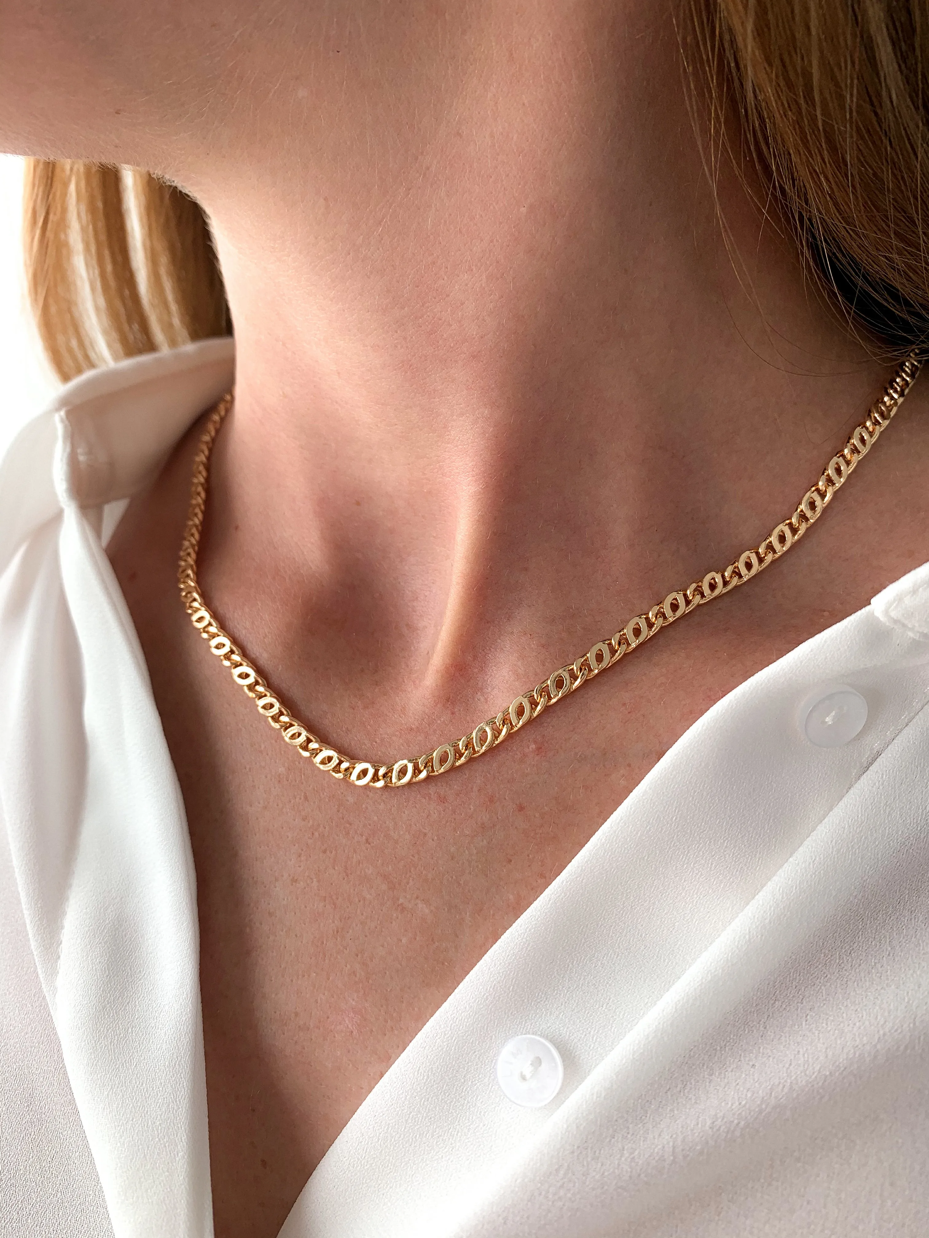 Стильная цепочка на шею Плетение царь Под золото Для мужчин и женщин Модная