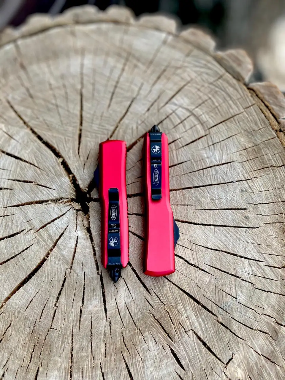 Нож Microtech Ultratech Автоматический фронтально-выкидной красный