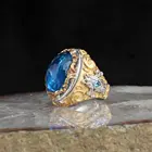 Голубой топаз драгоценный камень притирки покрытием 925 пробы Серебряное кольцо