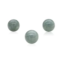 5pcs natural stone burmese jade half drilled beads round semi hole 6810mmjewelry accessories for making pendant earrings