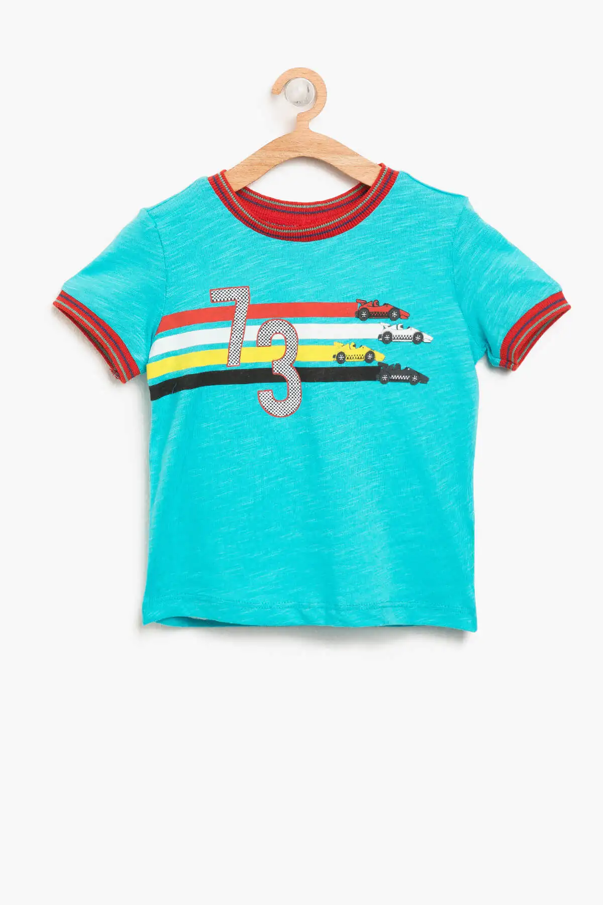 Детская синяя футболка с принтом Koton для маленьких мальчиков | Мужская одежда