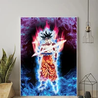 dragon ball anime canvas painting wall art goku transformed into super saiyan posters prints pictures for living room home decor