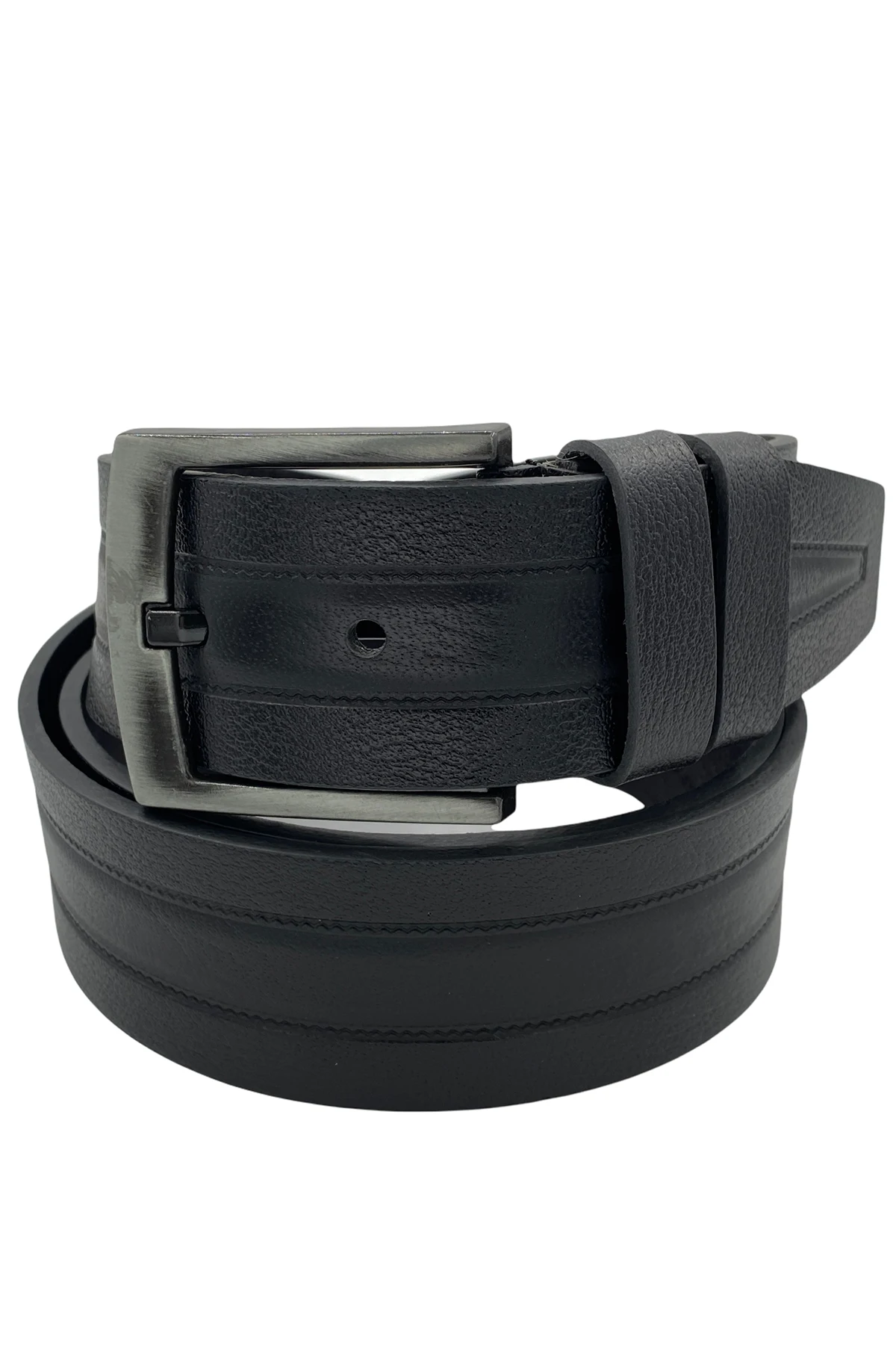 Genuine Real Leather Sports Men 'S Belt Denim Jeans Pants Casual Wear Decorated Waist Belt 4.5 cm Width Black Color New style