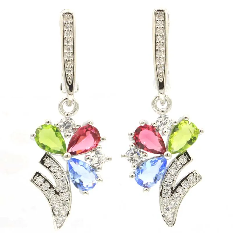 36x13 мм Мульти Цвет создан Перидот Танзанит гранатовый родолит яркий белый