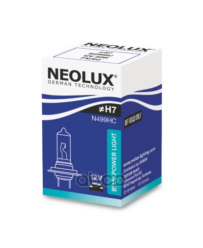 Лампа Г/С H7 (80w) Px26d Blue Power Light 5000k 12v N499hc 4052899471030 Neolux арт. N499HC | Автомобили и мотоциклы
