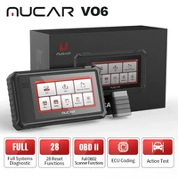 mucar vo6 obd 2 lifetime free car update professional diagnostic tools full systems 28 resets obd2 scanner for auto code reader
