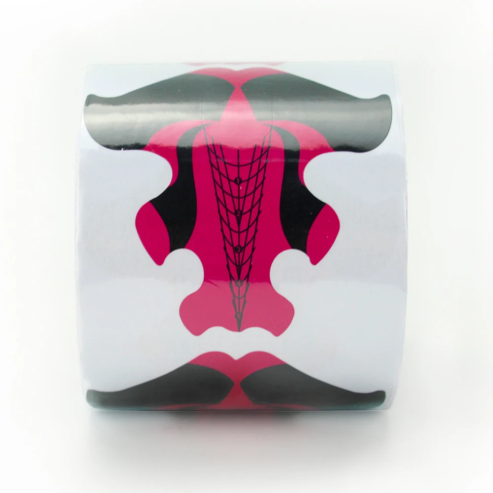 

200pcs Nail Form Stickers Guide Self Adhesive Gel Nail Extension UV Gel Tips Extension Builder Form Square Stiletto Fish Shape