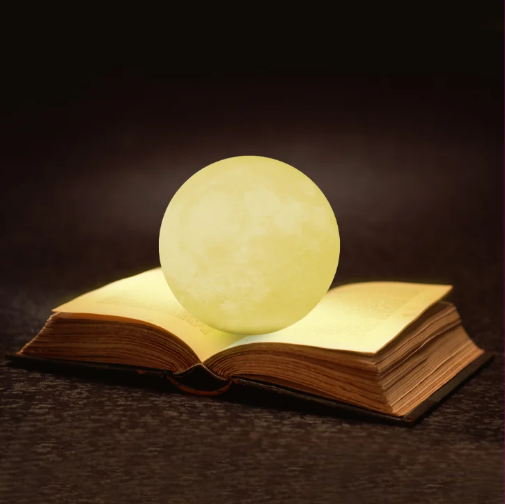 

AiLESEN 3D Print Rechargeable Moon Lamp Creative Touch Switch Moon LED Night Light For Bedroom Decoration Birthday Gift