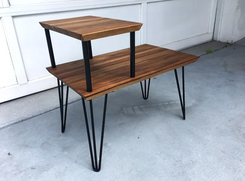 Hand Made Solid Teak Step Up Side Table | Мебель