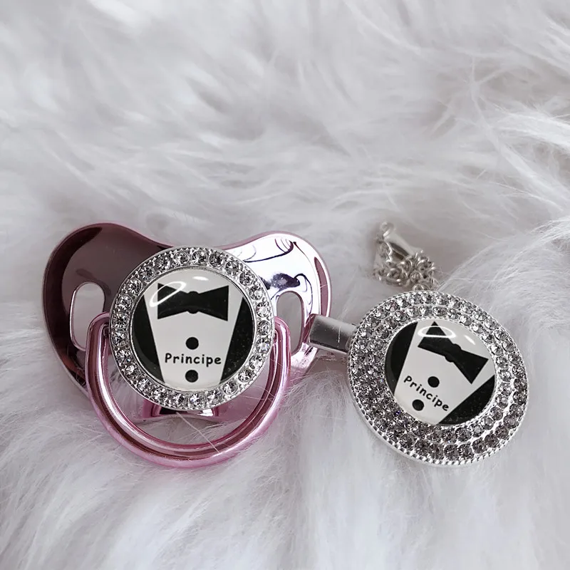 Миокар с именем на заказ классная Красивая Золотая соска и Соска зажимом черный