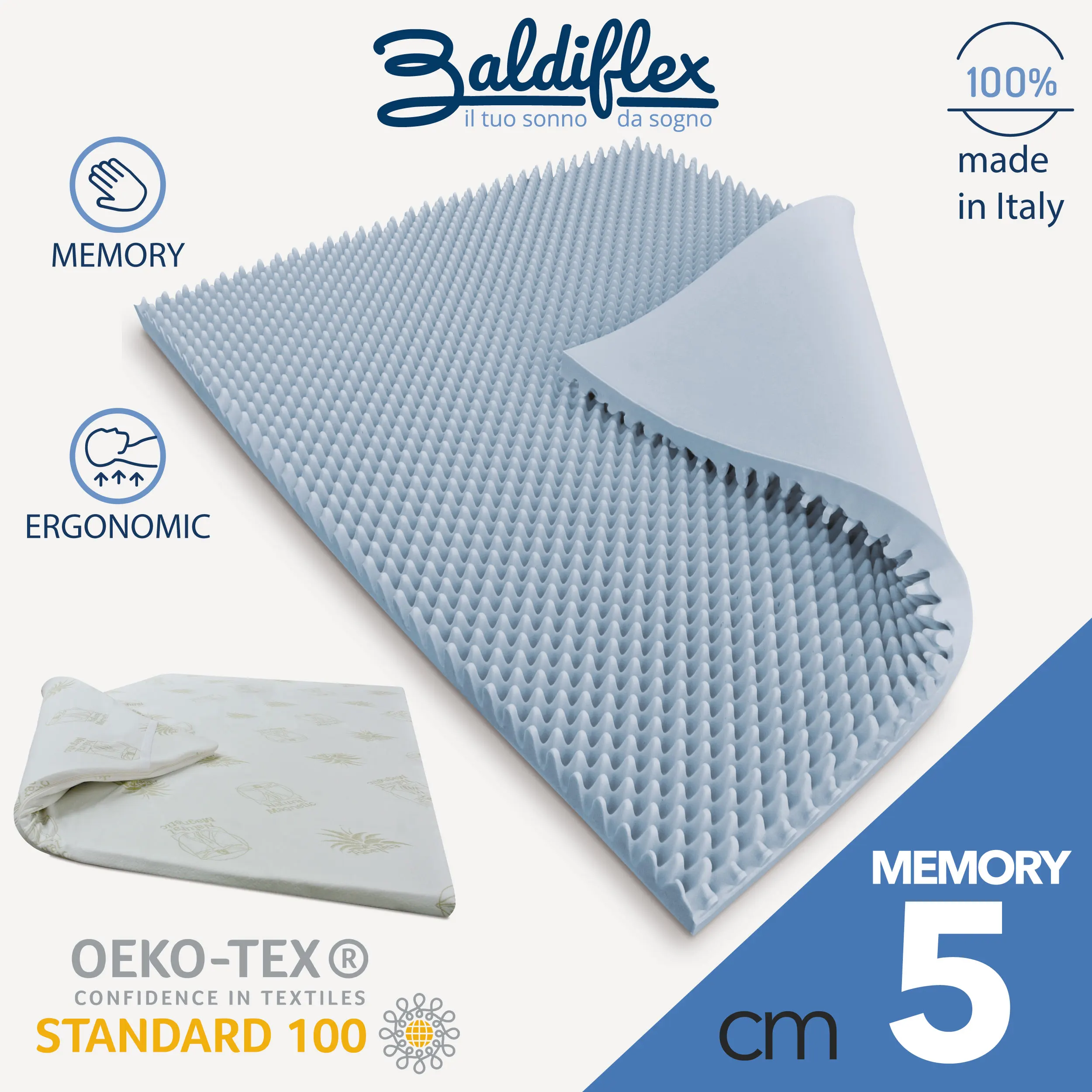 Baldiflex Topper Balance Fresh 5 см матрас из пены с высокой памятью эргономичный съемный и