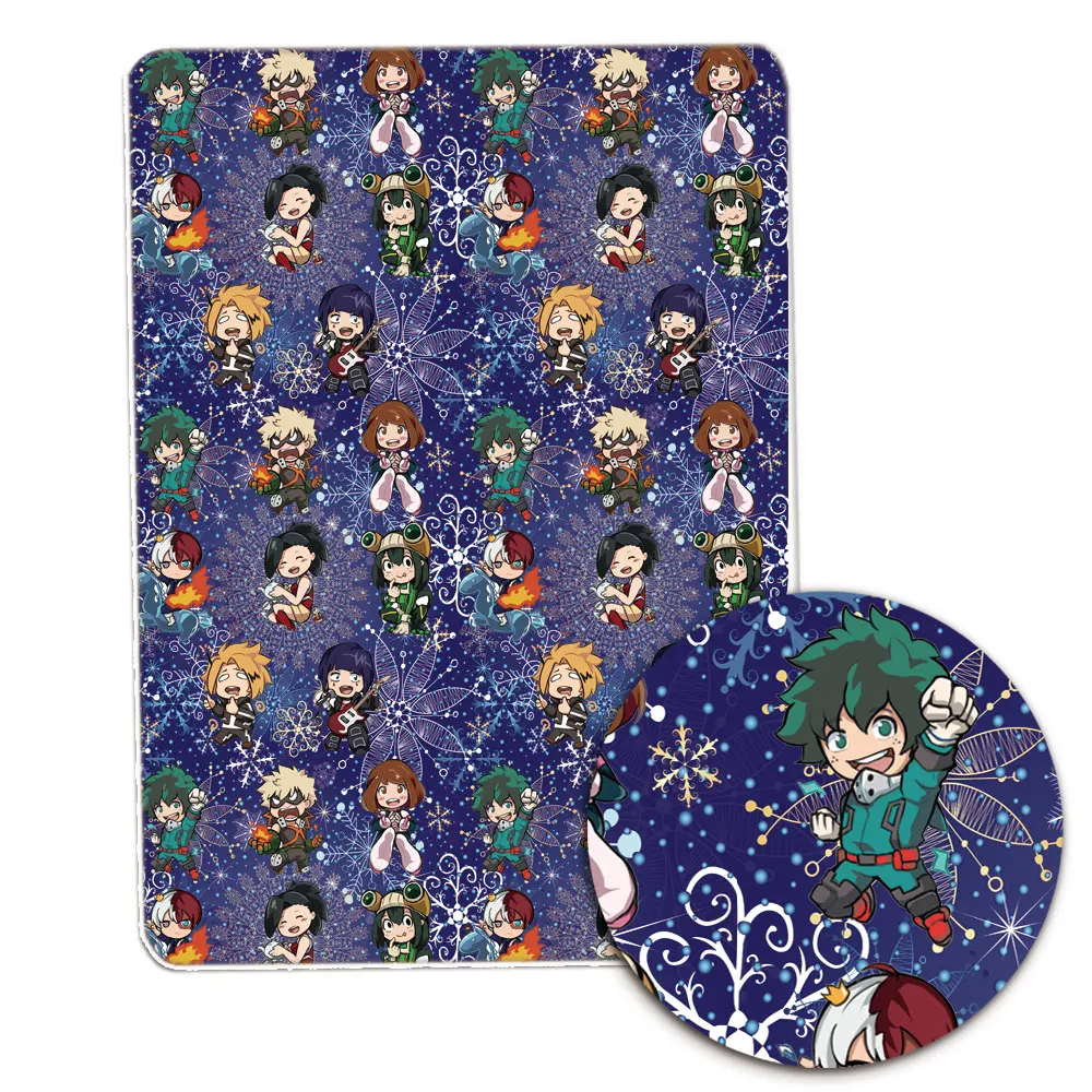 Ткань из полиэстера и хлопка для одежды моя геройская академия простыня с