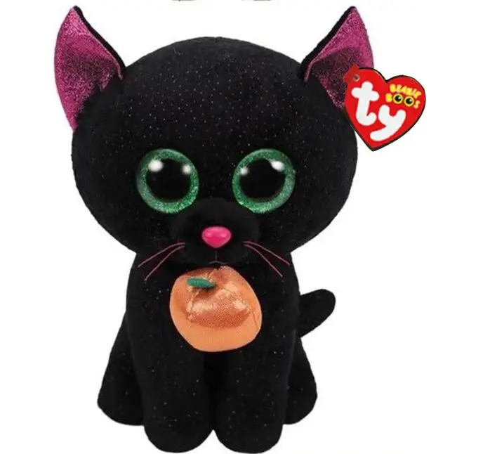 Black Cat Pumpkin Ty Cat плюшевые игрушки куклы чучело " 15 см - Цвет: Black Cat Pumpkin