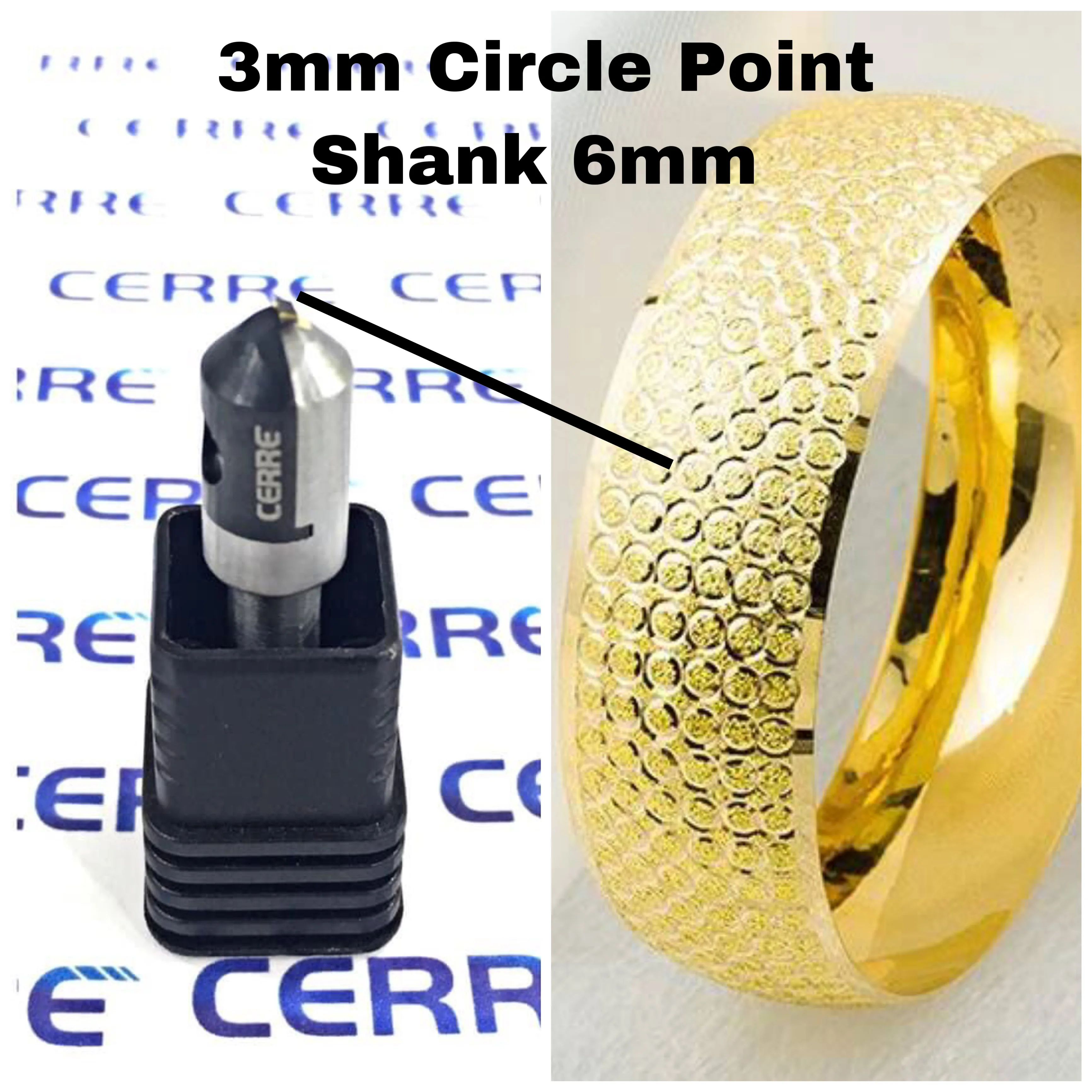 Cerre Tools Алмазный ЧПУ 3 мм круглый дизайн для изготовления ювелирных изделий 1