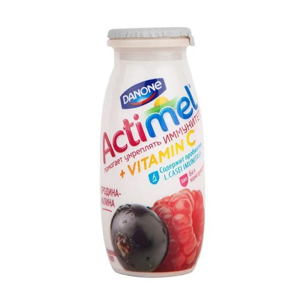 Напиток кисломолочный Danone Actimel с малиной и смородиной 2 5% 100 г |