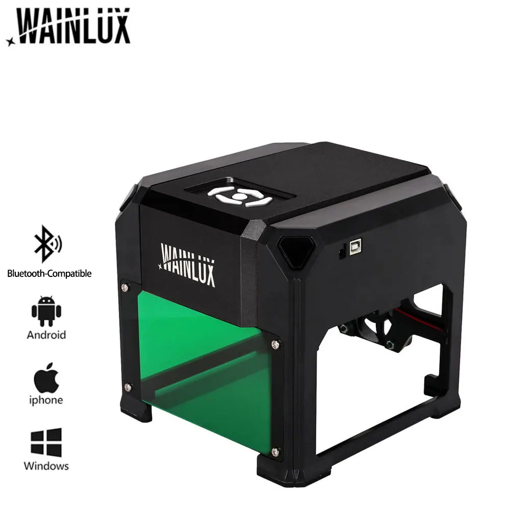 

Лазерный гравер WAINLUX K4 Pro 3000 МВт Настольный станок для резьбы по дереву «сделай сам» принтер для нанесения логотипа и маркировки деревообраб...