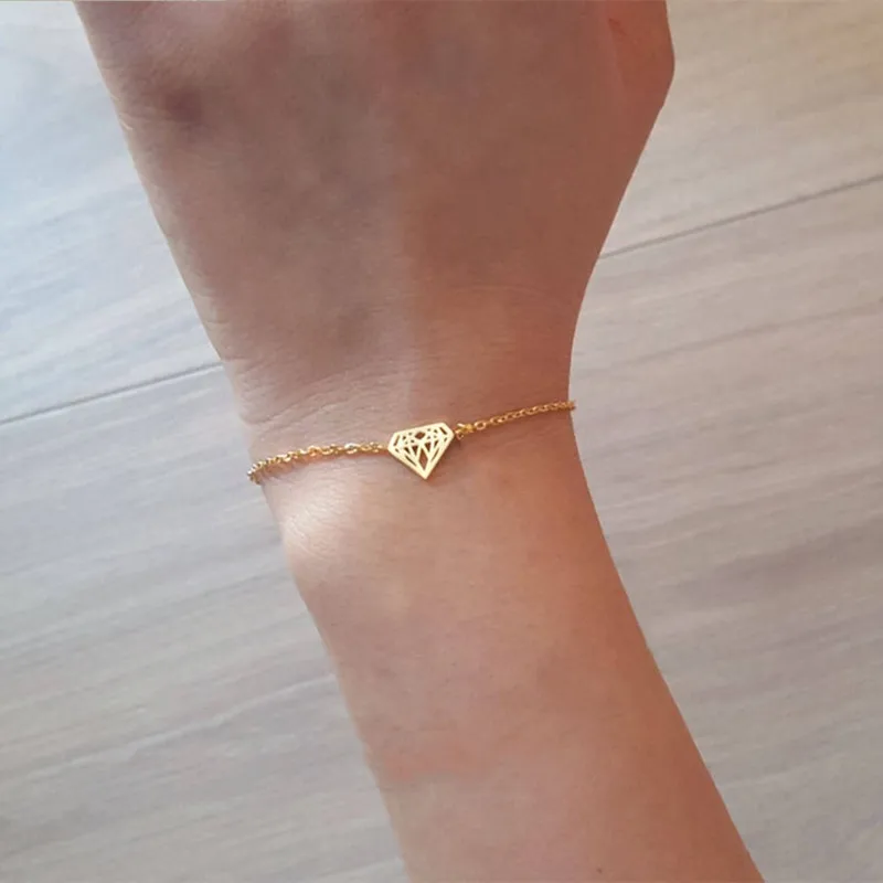 Изящные маленькие браслеты с конусным узором золотые уникальные крошечные