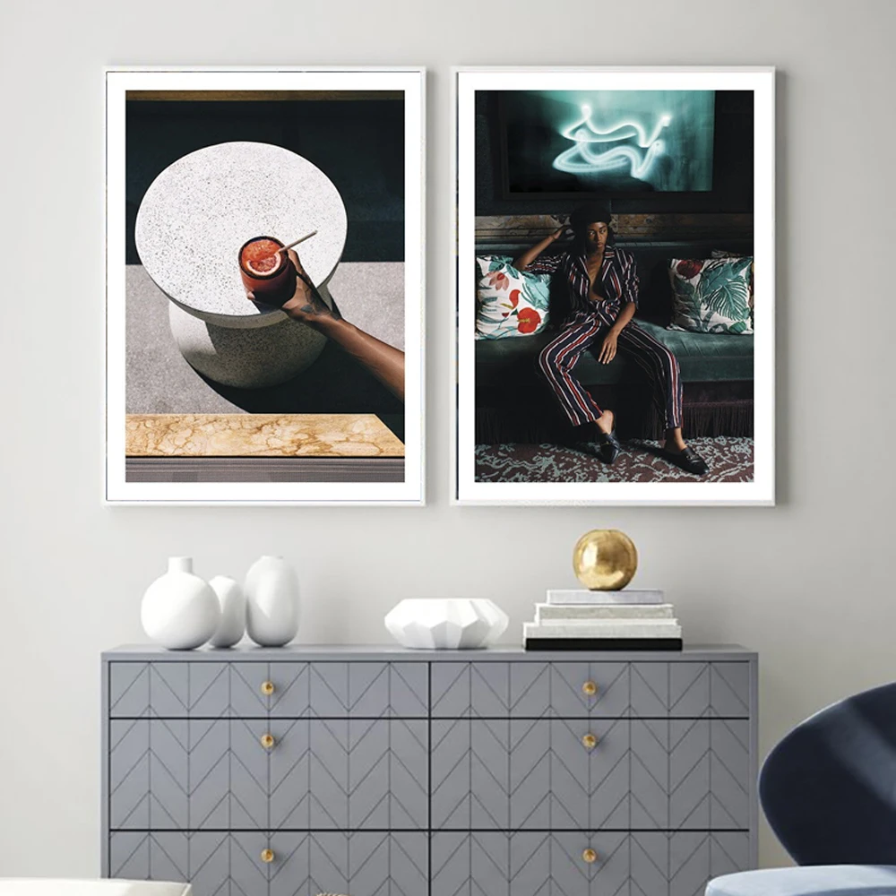 

Fashion Man Posters Vintage Canvas Art Prints Modern Wall Art Juice Pictures Canvas Paintings For Living Room Home Decoration