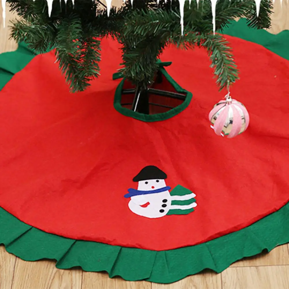 90cm Natal Navidad юбка для рождественской елки ковер Новогоднее украшение для дома круглые юбки для рождественской елки вечерние украшения - Цвет: 90cm