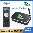 UGOOS X4 PRO 4GB 32GB Smart TV Box Android 11.0 Amlogic S905x4 Поддержка AV1 4K Media Player TV Resevers 1000m BT4.0 Установите верхние коробки