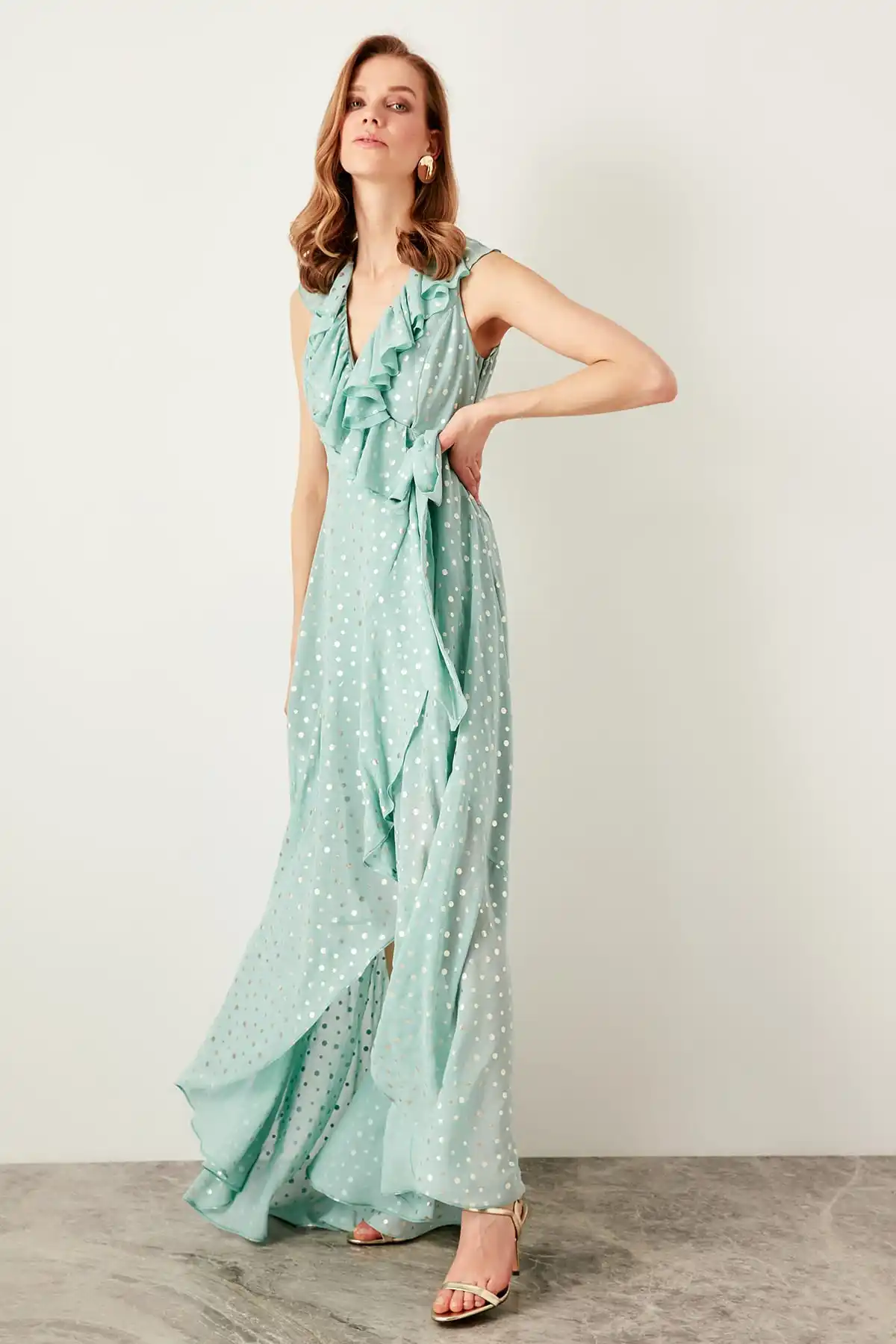 Trendyol/вечернее платье в горошек TPRSS19UT0045 | Свадьбы и торжества