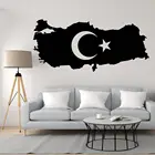 Флаг Турции карта стены искусства Наклейка Флаг Виниловая Наклейка домашнее и школьное Украшение Съемный A003209