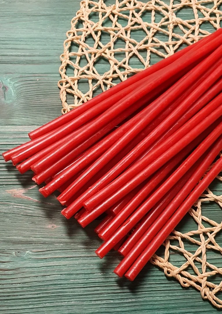 Wax candles wax black red 40 PCs set |