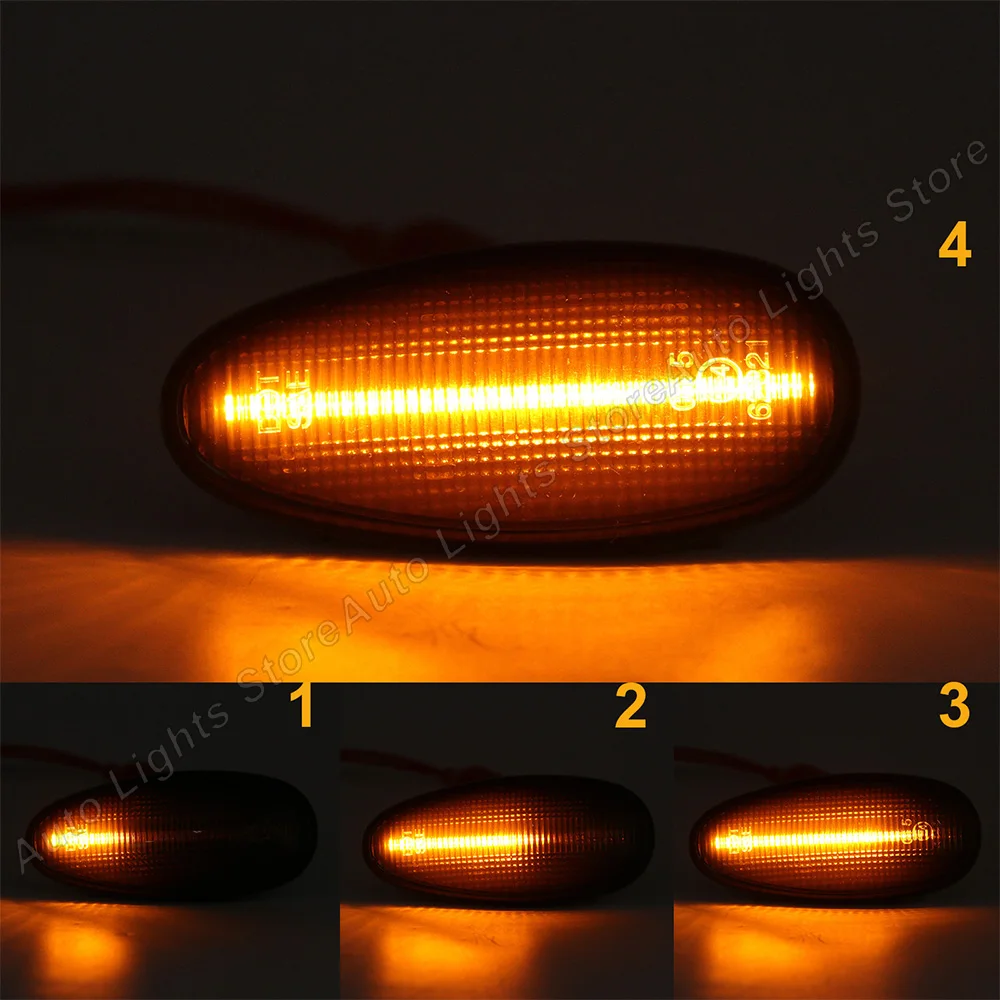 Светодиодные динамические боковые габаритные огни указатели поворота для Mitsubishi