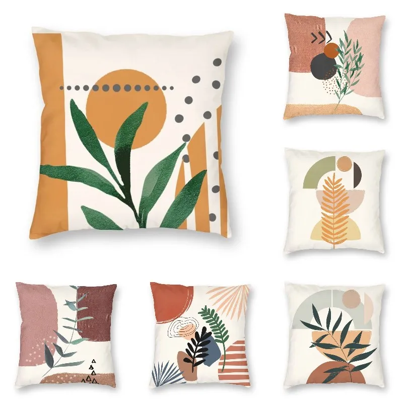 

Boho Green Minimalist Eucalyptus Throw Pillow Case Home Decoration Twig Branch Watercolor Nordic Style Cushion Cover Pillowcase