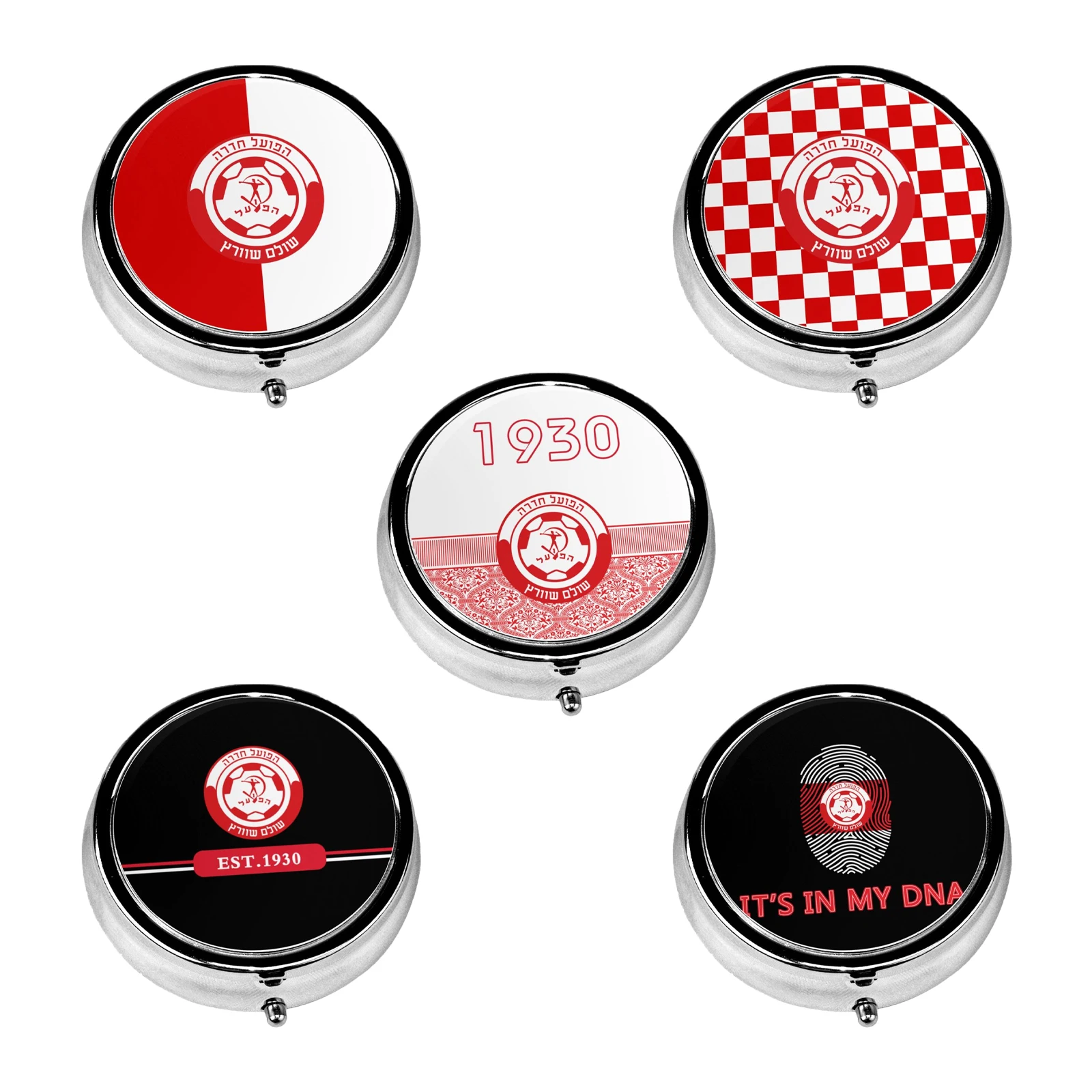 

Israel Hapoel Hadera Fc Portable Travel Pill Box Medicine Case Pill Organizer Box Pill Case for Pills/Vitamin/Fish Oil