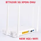 Бесплатная доставка, 1 шт.,  xpon ONU ont 4GE + 1USB + WiFi, 4 антенны, XPON маршрутизатор, FTTH SM терминальный модем