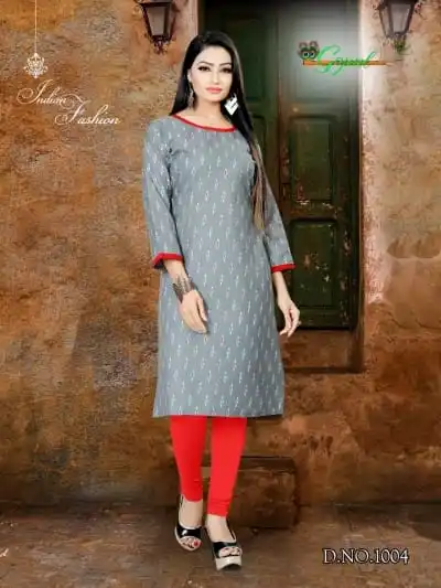 Indian Traditional Kurti 3 Quarter Sleeve Cotton Kurta Bollywood Designer Stylish Tunic Printed Top Women Dress Daily Party Wear |