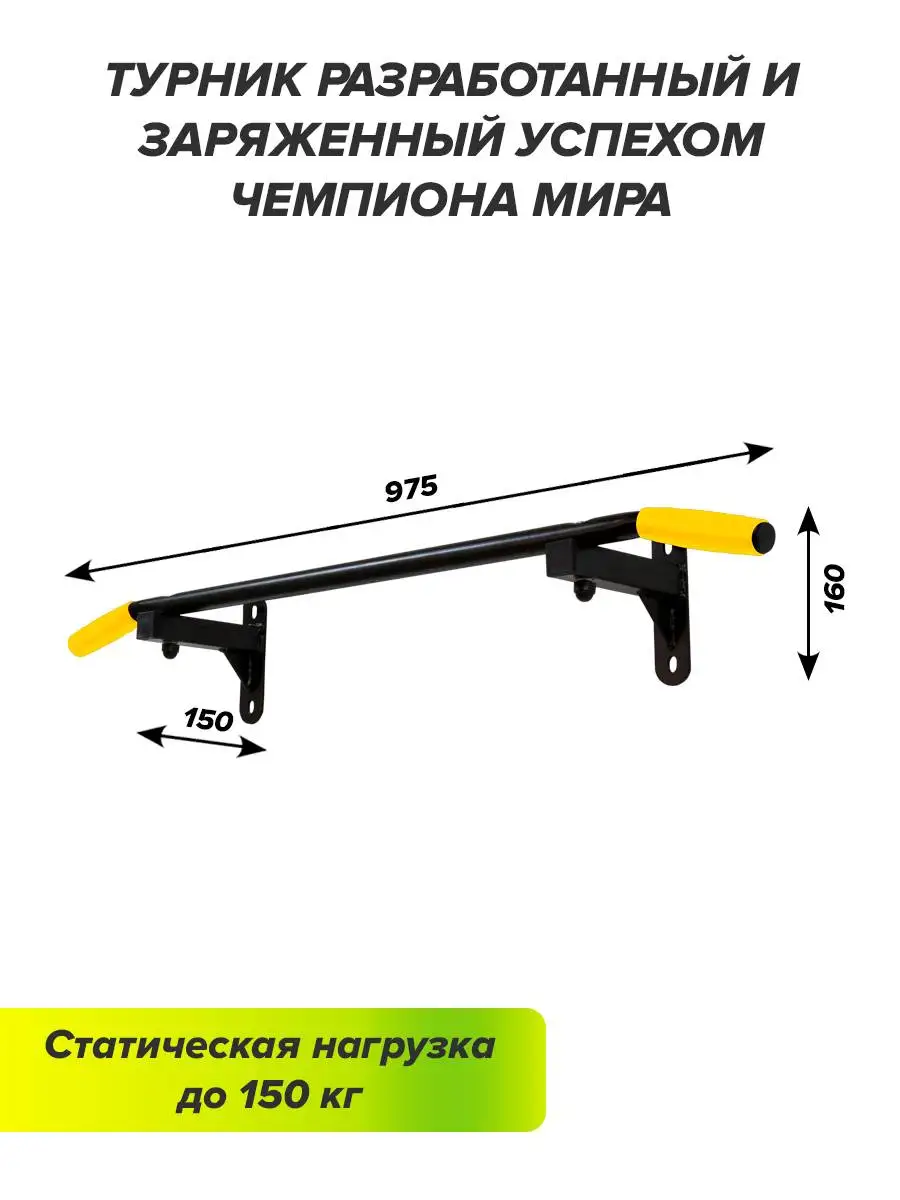 Турник настенный HIT 2 хвата. Товар для спорта и фитнеса дома. Тренажер двери. с