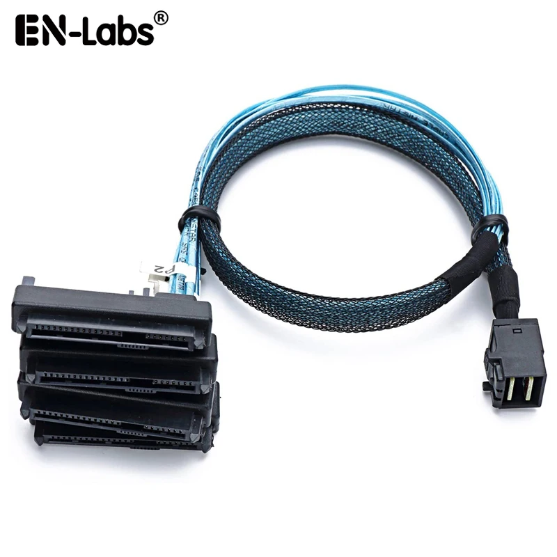 Мини SAS SFF8643 до 4x SFF8482 29Pin Жесткий диск SAS кабель, SFF-8643 хост для SFF-8482 привод адаптер Шнур w/ SATA Мощность Порты и разъёмы, 0,5 м