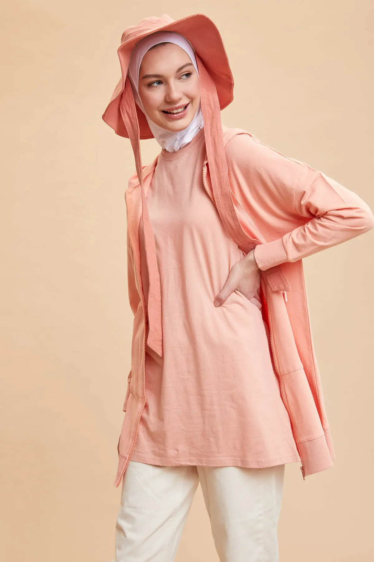 Женский трикотажный кардиган DeFacto Весенняя Повседневная Длинная толстовка с