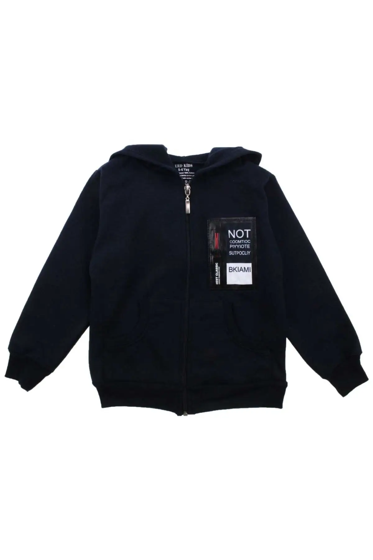 Темно-синий зимний свитер с капюшоном для мальчиков | Мать и ребенок