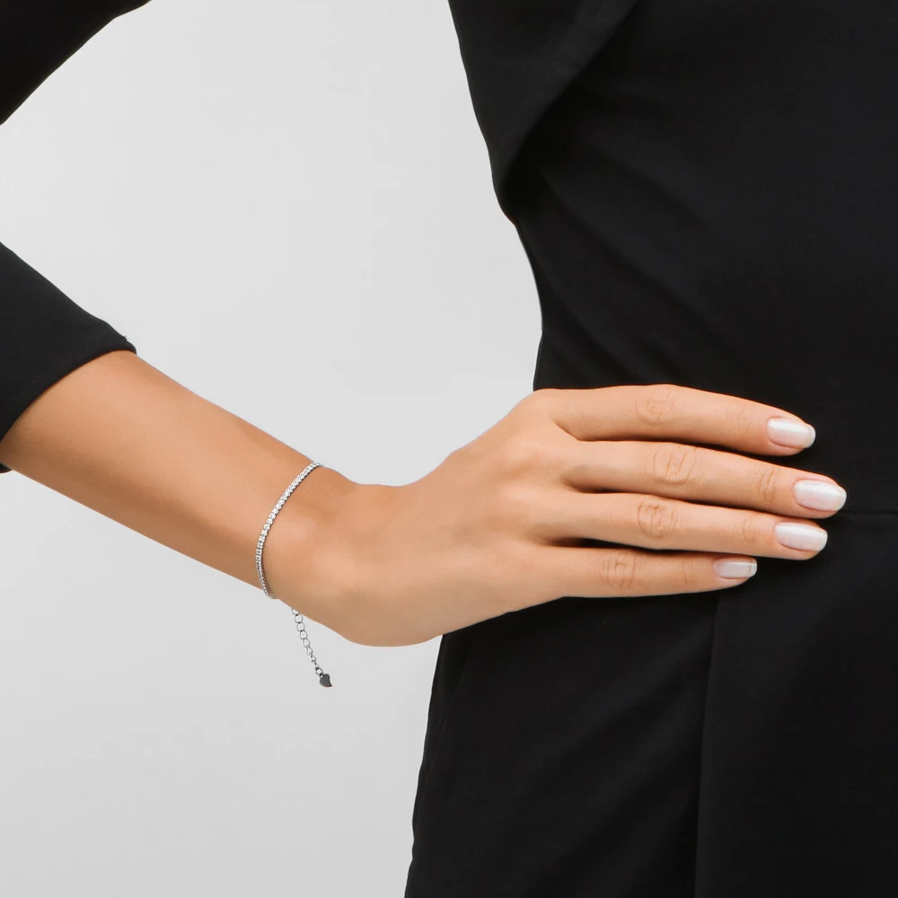 Серебряный браслет с фианитами SUNLIGHT проба 925 | Украшения и аксессуары