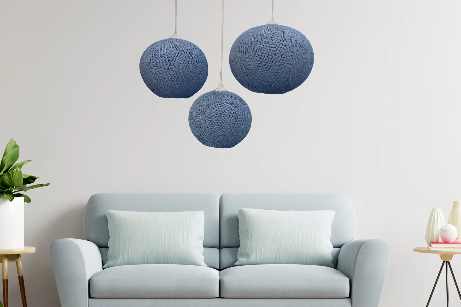 

Modern special design yarn chandelier luxury style living room study area