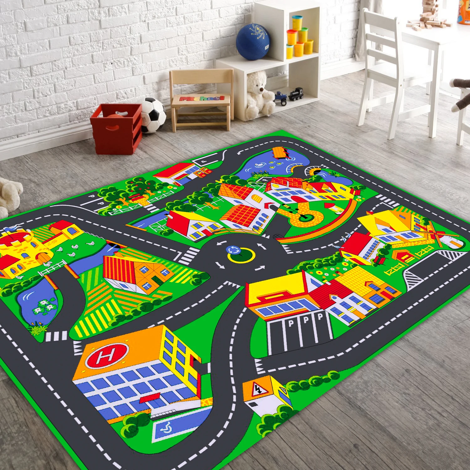 

Road 5 Patterned Carpet ,Non Slip Floor Carpet,Teen's Carpet,Kid's Carpet,Turkish Rug